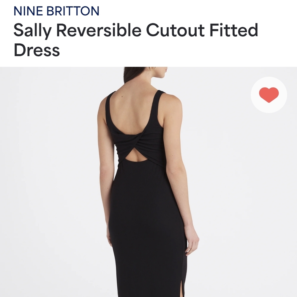 Nine Britton Black Backless Cutout Dress